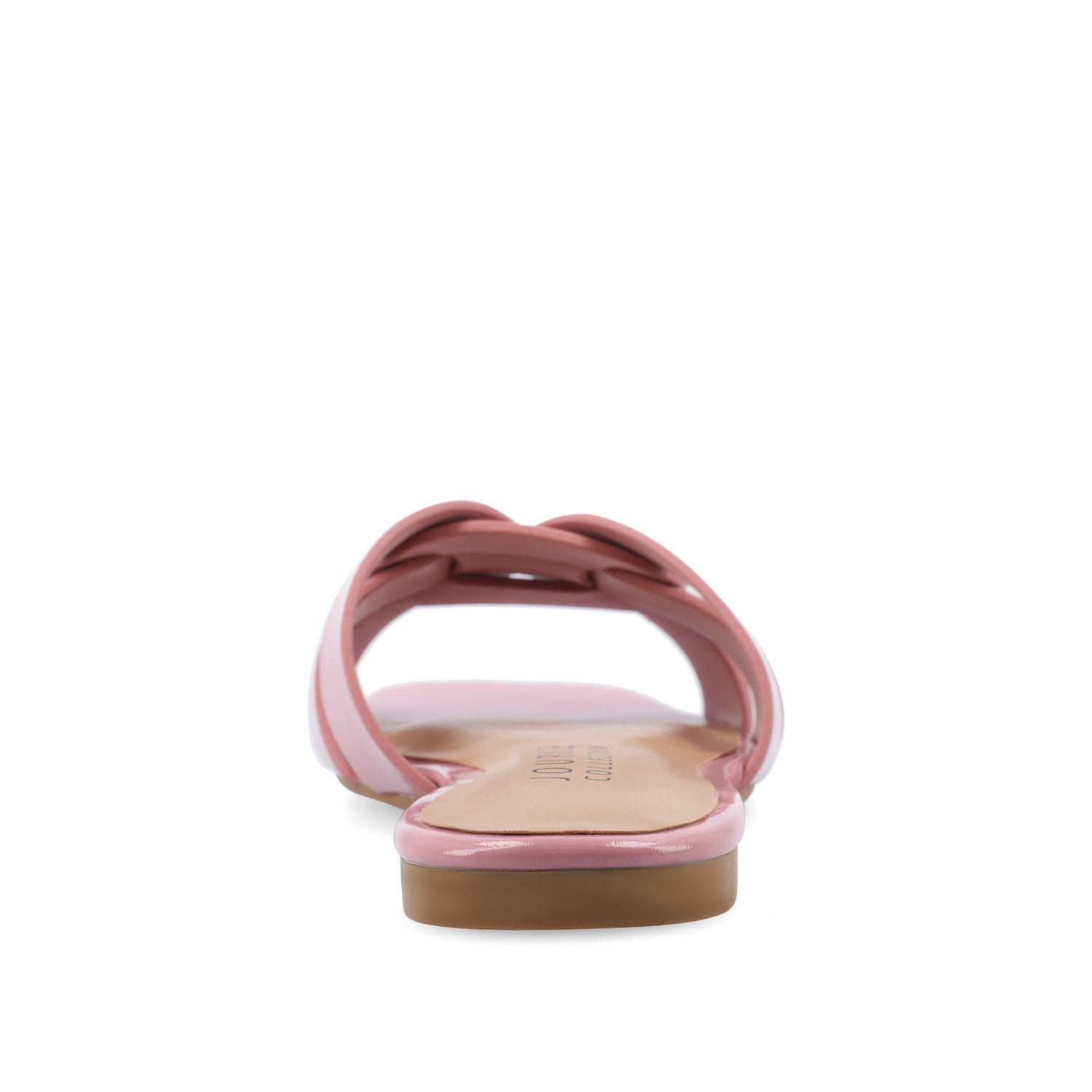 ARRINA SLIDE SANDALS IN STATEMENT PATENT - Rose Patent