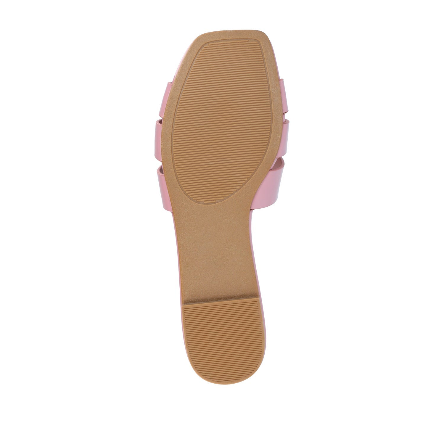 ARRINA STATEMENT PATENT SLIDE SANDALS IN WIDE - Rose Patent