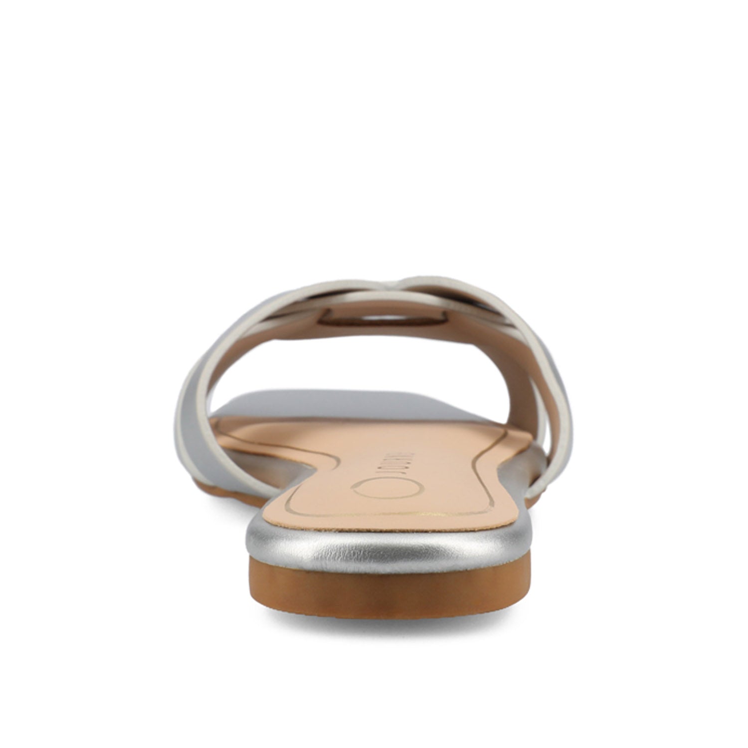 ARRINA SLIDE SANDALS IN BASIC PATENT - Silver PU