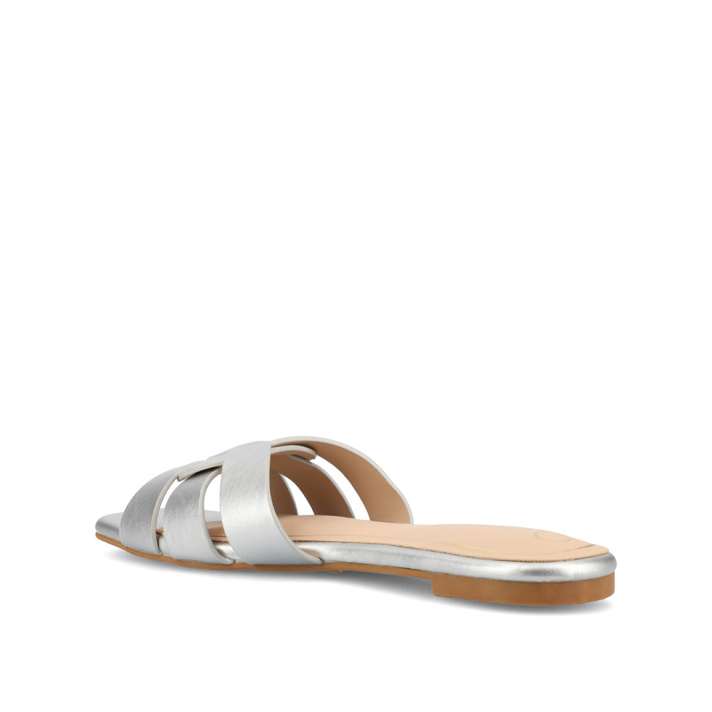 ARRINA BASIC PATENT SLIDE SANDALS IN WIDE