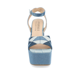 ASHERBY STRAPPY HEELED SANDALS IN FABRIC