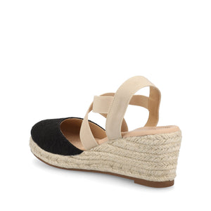 ASHLEE ESPADRILLE WEDGE SANDALS IN WIDE - Black