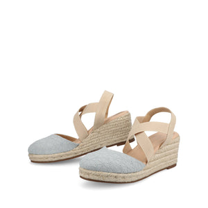 ASHLEE ESPADRILLE WEDGE SANDALS IN WIDE - Blue