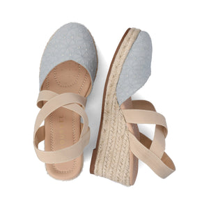 ASHLEE ESPADRILLE WEDGE SANDALS - Blue