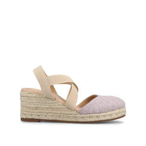 ASHLEE ESPADRILLE WEDGE SANDALS - Lilac