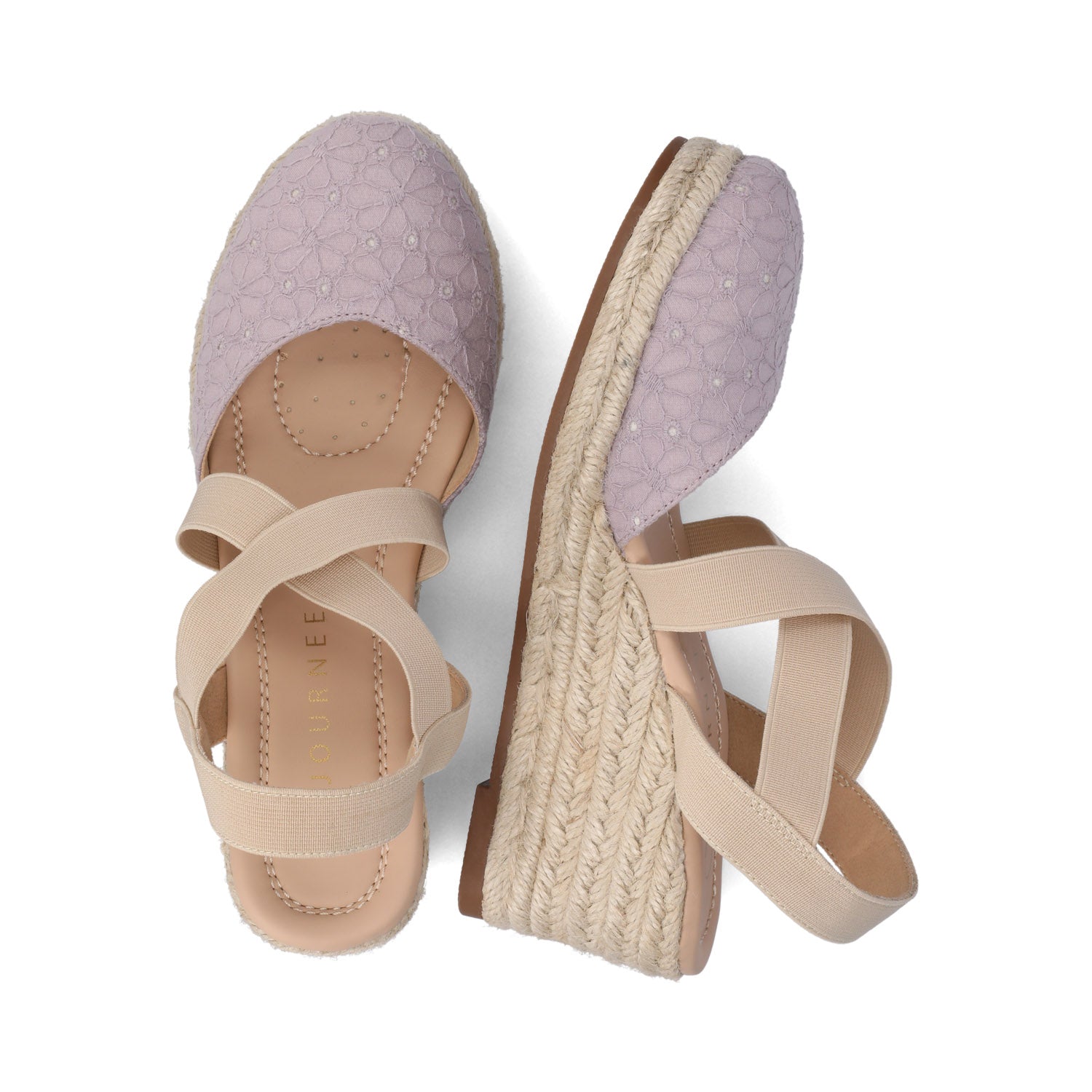 ASHLEE ESPADRILLE WEDGE SANDALS - Lilac