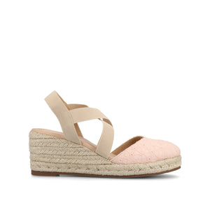 ASHLEE ESPADRILLE WEDGE SANDALS - Pink