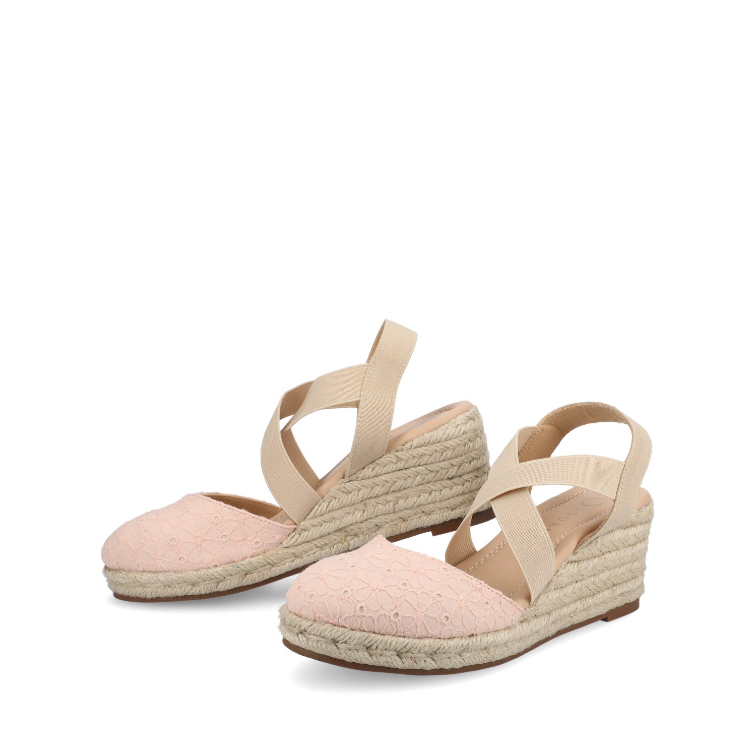 ASHLEE ESPADRILLE WEDGE SANDALS - Pink