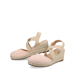 ASHLEE ESPADRILLE WEDGE SANDALS IN WIDE - Pink