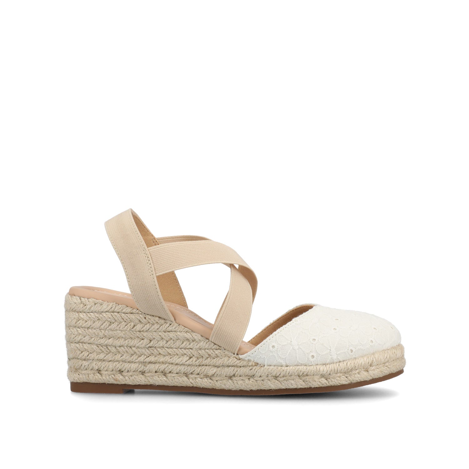 ASHLEE ESPADRILLE WEDGE SANDALS IN WIDE - White