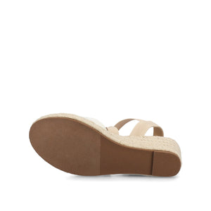 ASHLEE ESPADRILLE WEDGE SANDALS IN WIDE - White