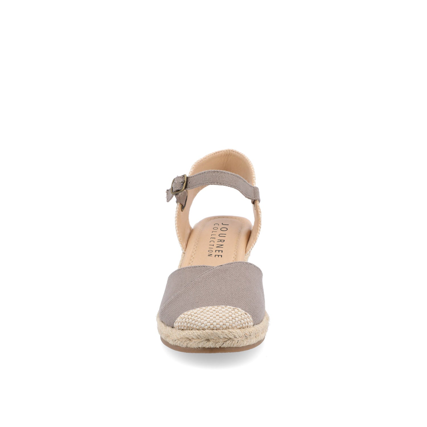 ASHLYN ESPADRILLE WEDGE SANDALS IN WIDE - Grey Fabric