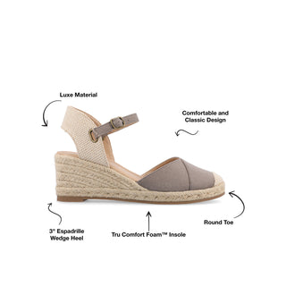 ASHLYN ESPADRILLE WEDGE SANDALS IN CANVAS