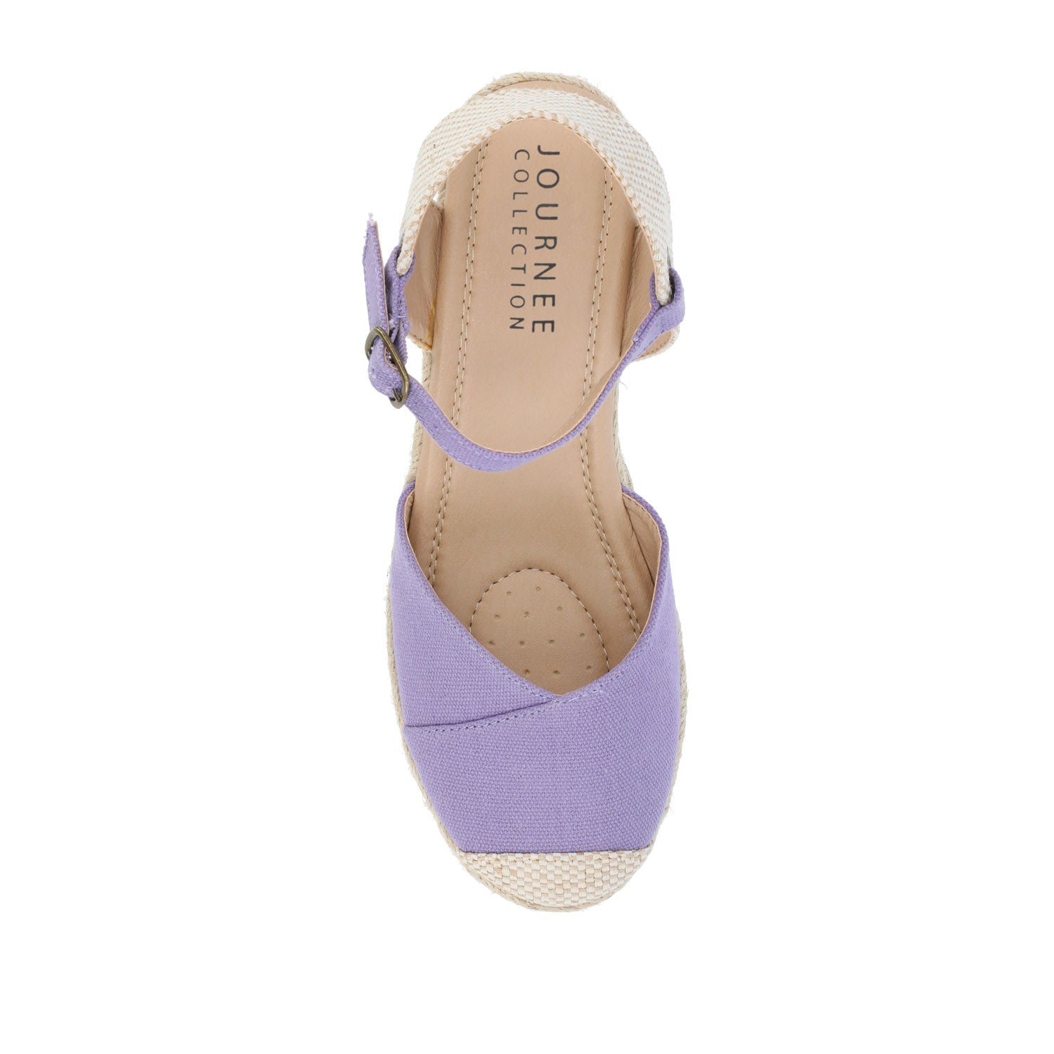 ASHLYN ESPADRILLE WEDGE SANDALS IN CANVAS - Purple Fabric