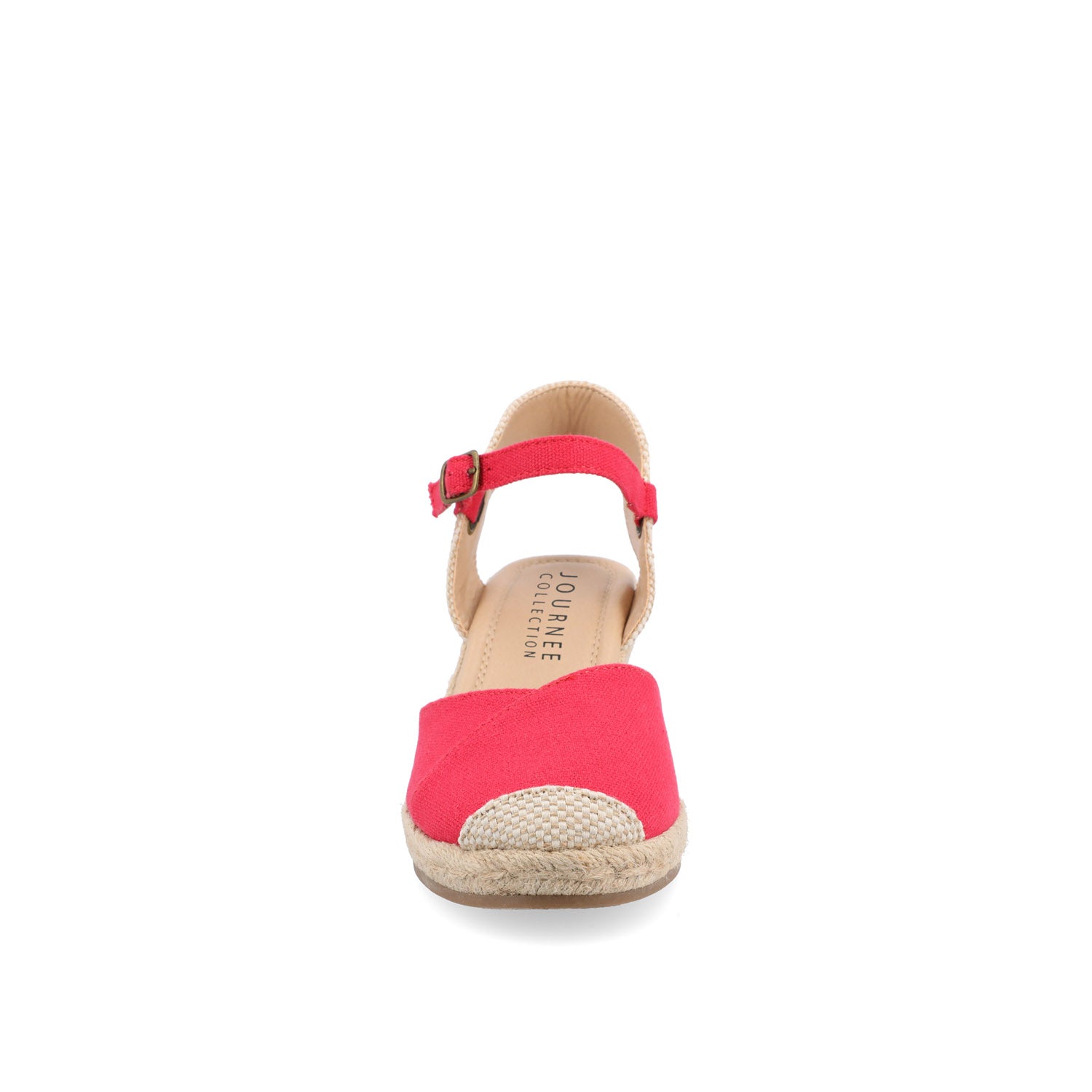 ASHLYN ESPADRILLE WEDGE SANDALS IN WIDE - Red Fabric