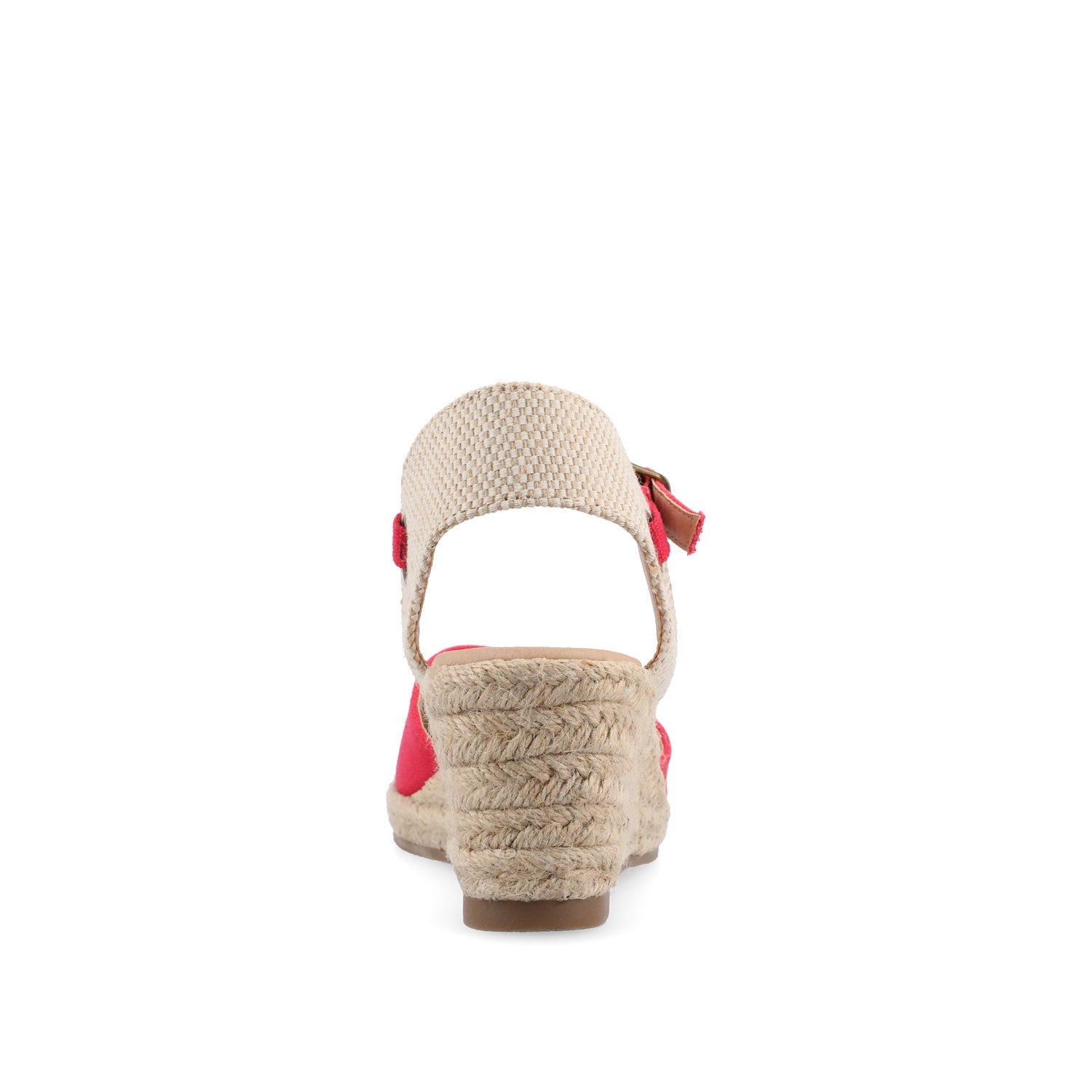 ASHLYN ESPADRILLE WEDGE SANDALS IN WIDE - Red Fabric