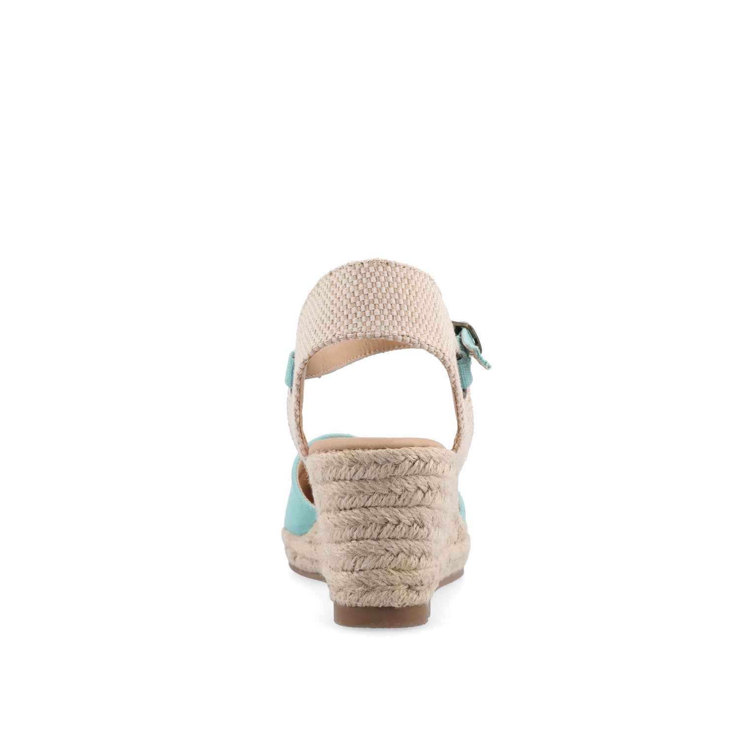 ASHLYN ESPADRILLE WEDGE SANDALS IN CANVAS - Teal Fabric