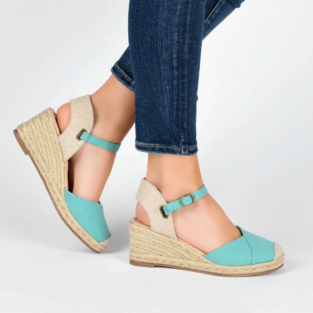 ASHLYN ESPADRILLE WEDGE SANDALS IN CANVAS