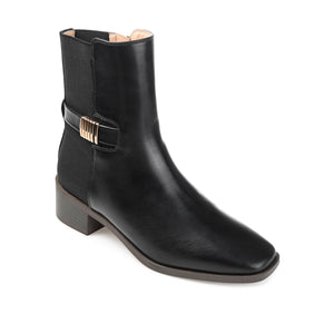AUBRIE SQUARE TOE BOOTIES IN WIDE - Black