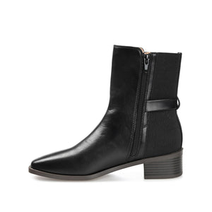 AUBRIE SQUARE TOE BOOTIES IN WIDE - Black