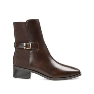 AUBRIE SQUARE TOE BOOTIES IN WIDE - Brown