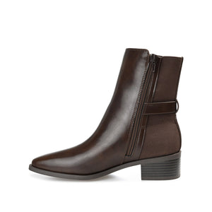 AUBRIE SQUARE TOE BOOTIES IN WIDE - Brown