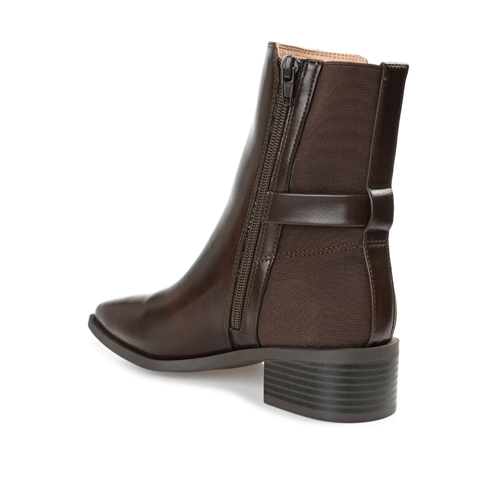 AUBRIE SQUARE TOE BOOTIES IN FAUX LEATHER