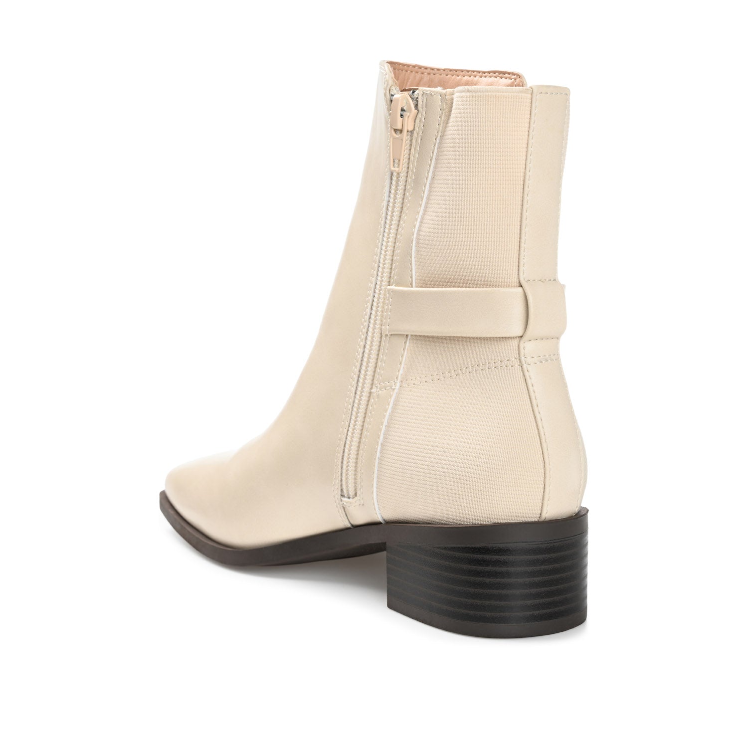 AUBRIE SQUARE TOE BOOTIES IN VEGAN LEATHER - Off White