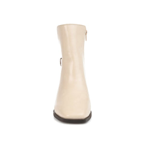 AUBRIE SQUARE TOE BOOTIES IN WIDE - Off White