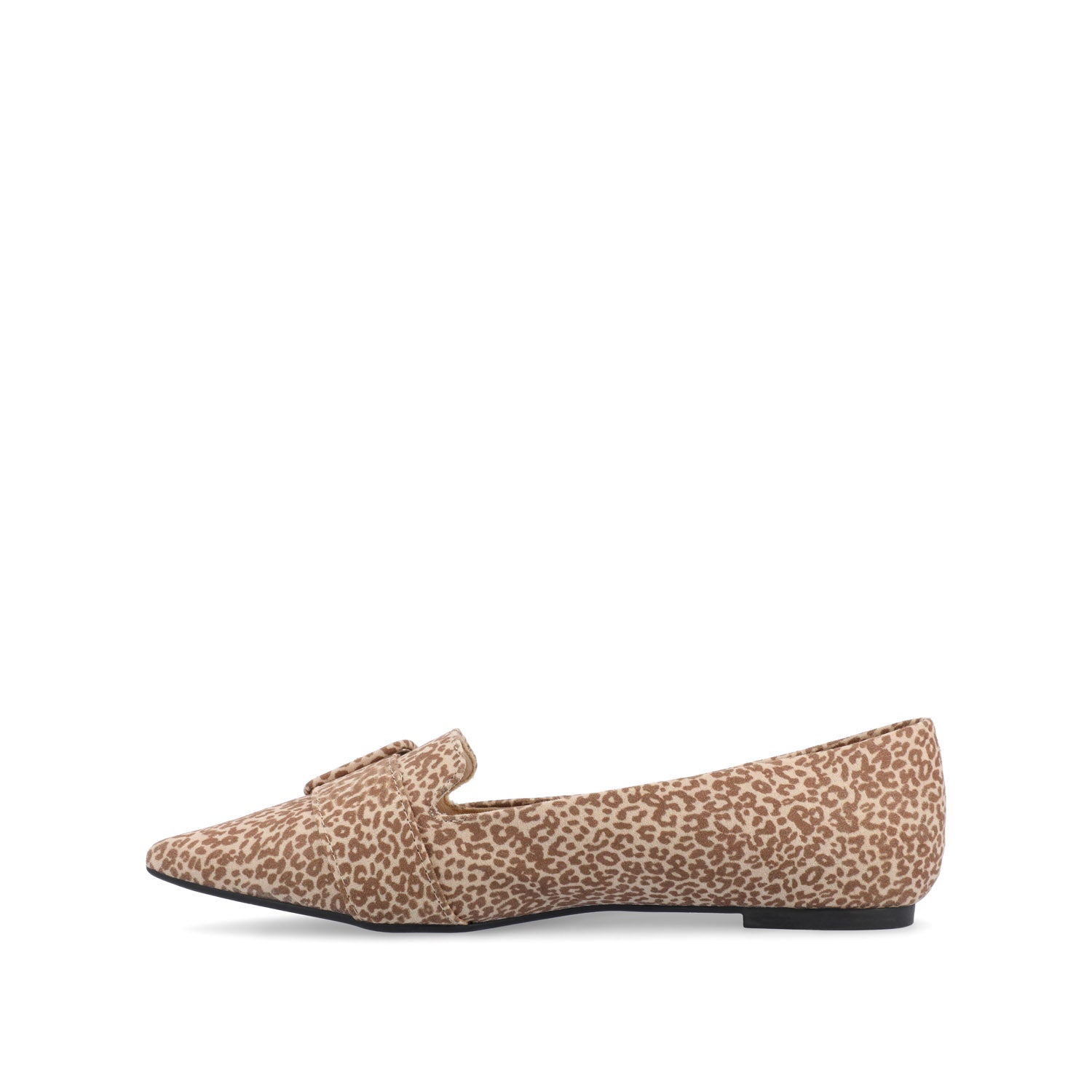 AUDREY LOAFER FLATS IN FAUX SUEDE - Animal Faux