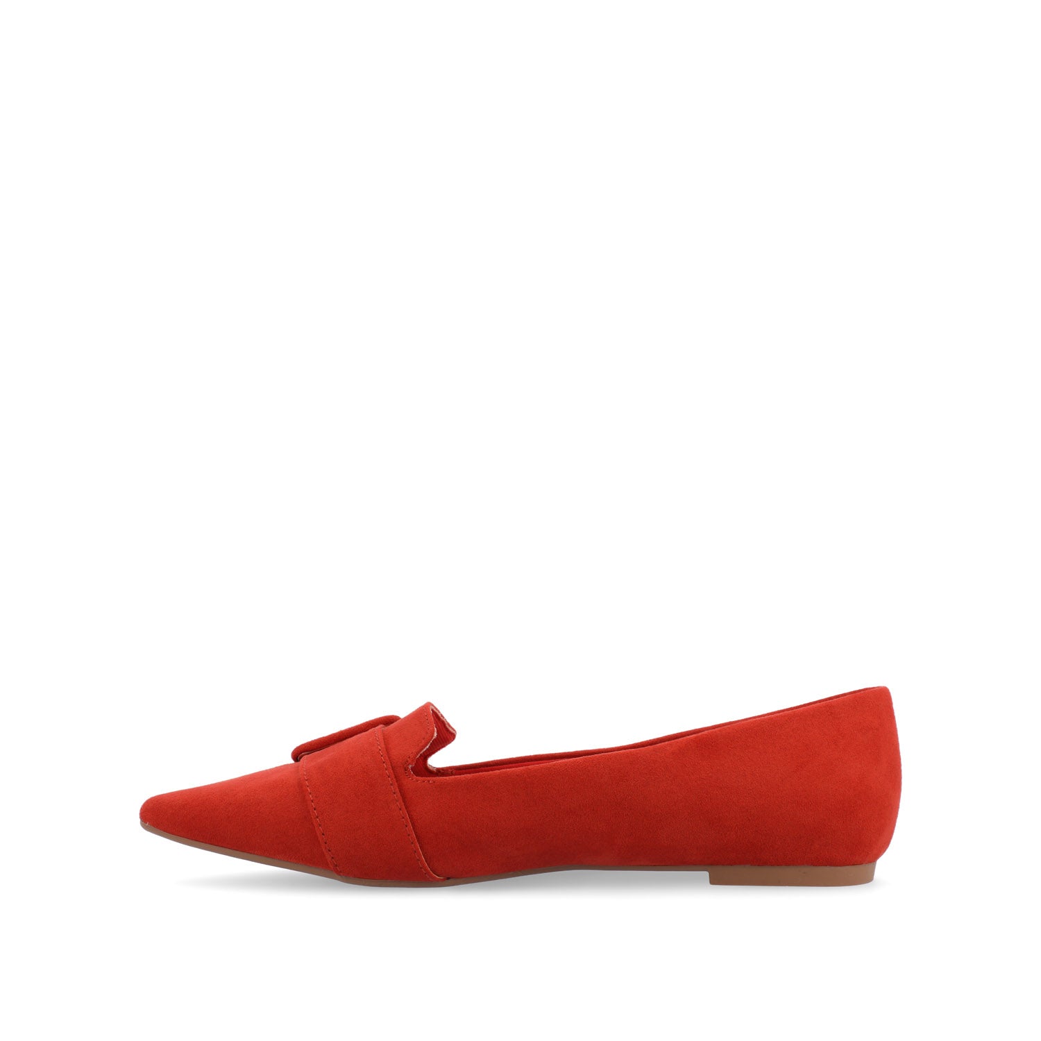 AUDREY LOAFER FLATS IN FAUX SUEDE - Rust