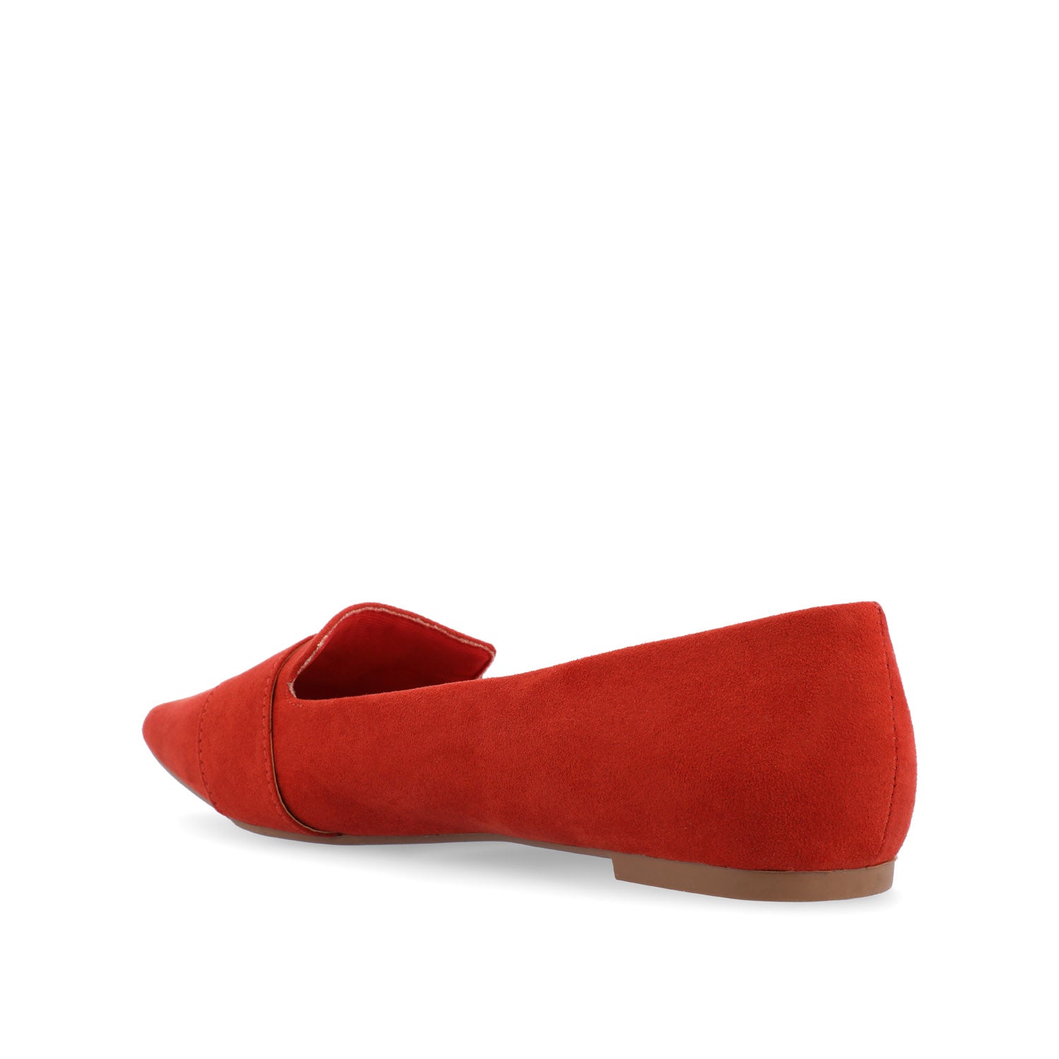 AUDREY LOAFER FLATS IN FAUX SUEDE - Rust