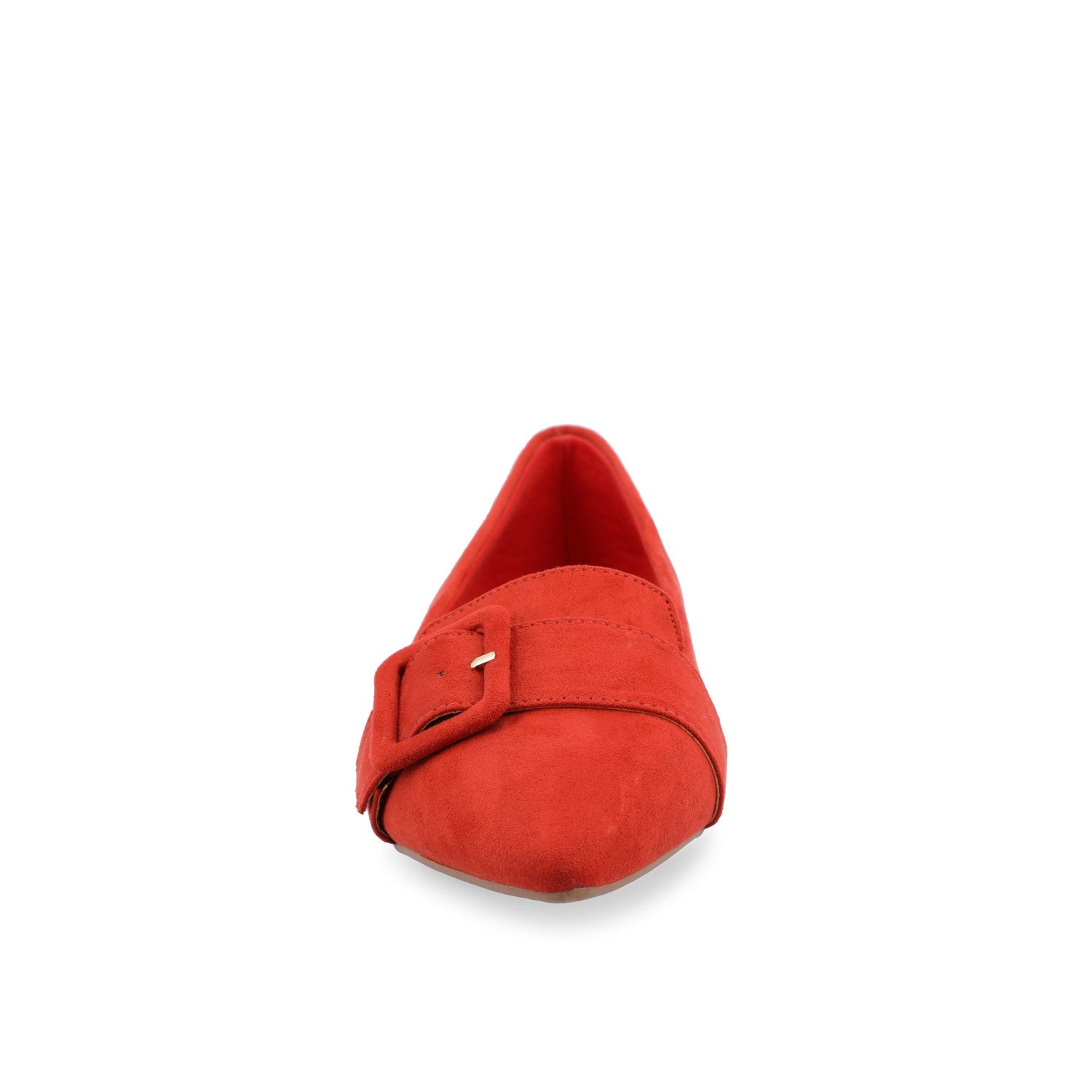 AUDREY LOAFER FLATS IN FAUX SUEDE - Rust