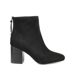 AUDRINA BLOCK HEELED BOOTIES IN VEGAN LEATHER - Black