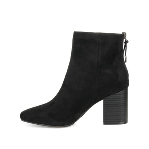 AUDRINA BLOCK HEELED BOOTIES IN VEGAN LEATHER - Black