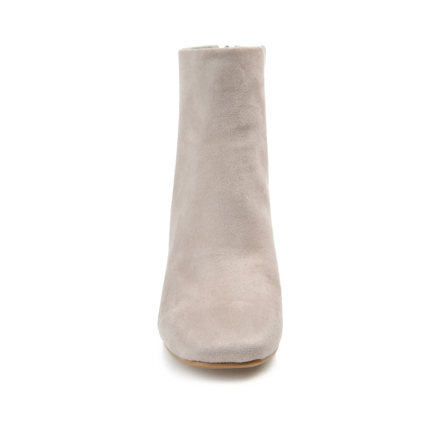 AUDRINA BLOCK HEELED BOOTIES IN VEGAN LEATHER - Grey