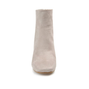 AUDRINA BLOCK HEELED BOOTIES IN VEGAN LEATHER - Grey