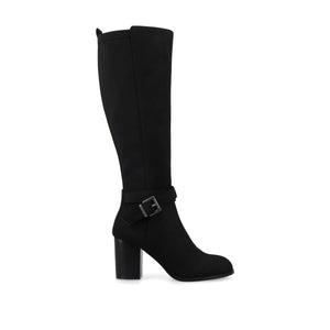 AVALONN KNEE HIGH DRESS BOOTS - Black Suede