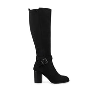 AVALONN KNEE HIGH DRESS BOOTS - Black Suede