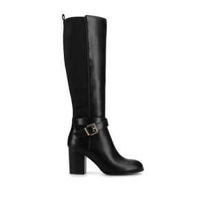 AVALONN KNEE HIGH DRESS BOOTS - Black Suede