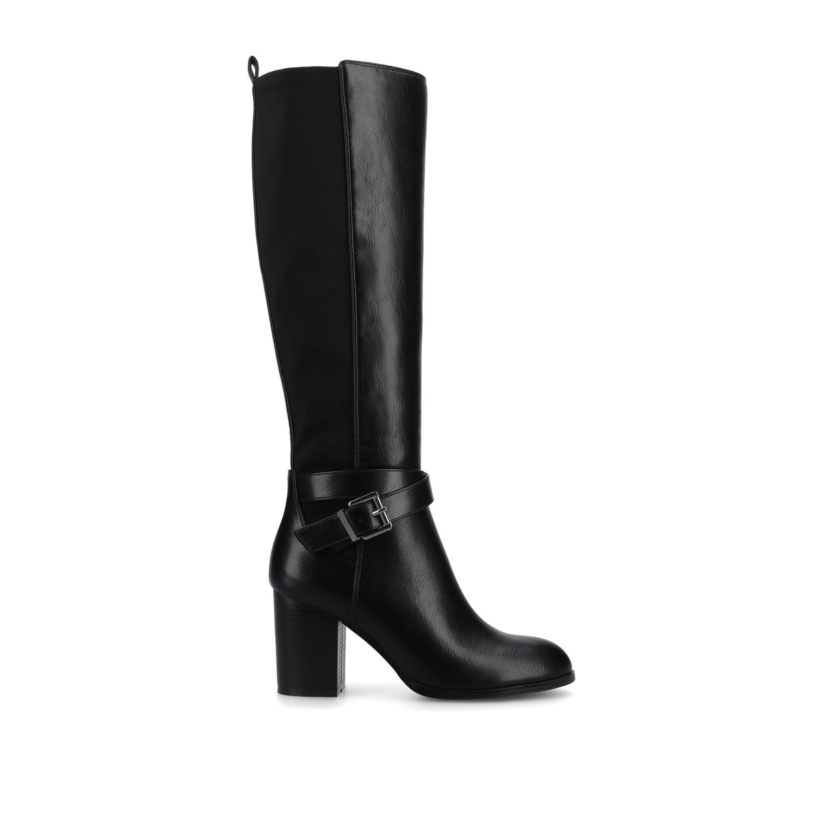 AVALONN KNEE HIGH DRESS BOOTS IN WIDE - Black