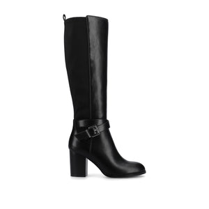 AVALONN KNEE HIGH DRESS BOOTS IN WIDE - Black
