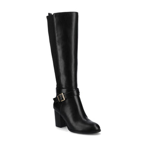 AVALONN KNEE HIGH DRESS BOOTS - Black