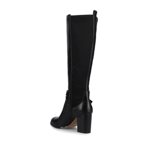 AVALONN KNEE HIGH DRESS BOOTS IN WIDE - Black