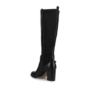 AVALONN KNEE HIGH DRESS BOOTS - Black Suede