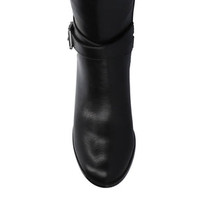 AVALONN KNEE HIGH DRESS BOOTS IN WIDE - Black