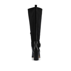 AVALONN KNEE HIGH DRESS BOOTS IN WIDE - Black