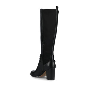 AVALONN KNEE HIGH DRESS BOOTS IN WIDE CALF - Black