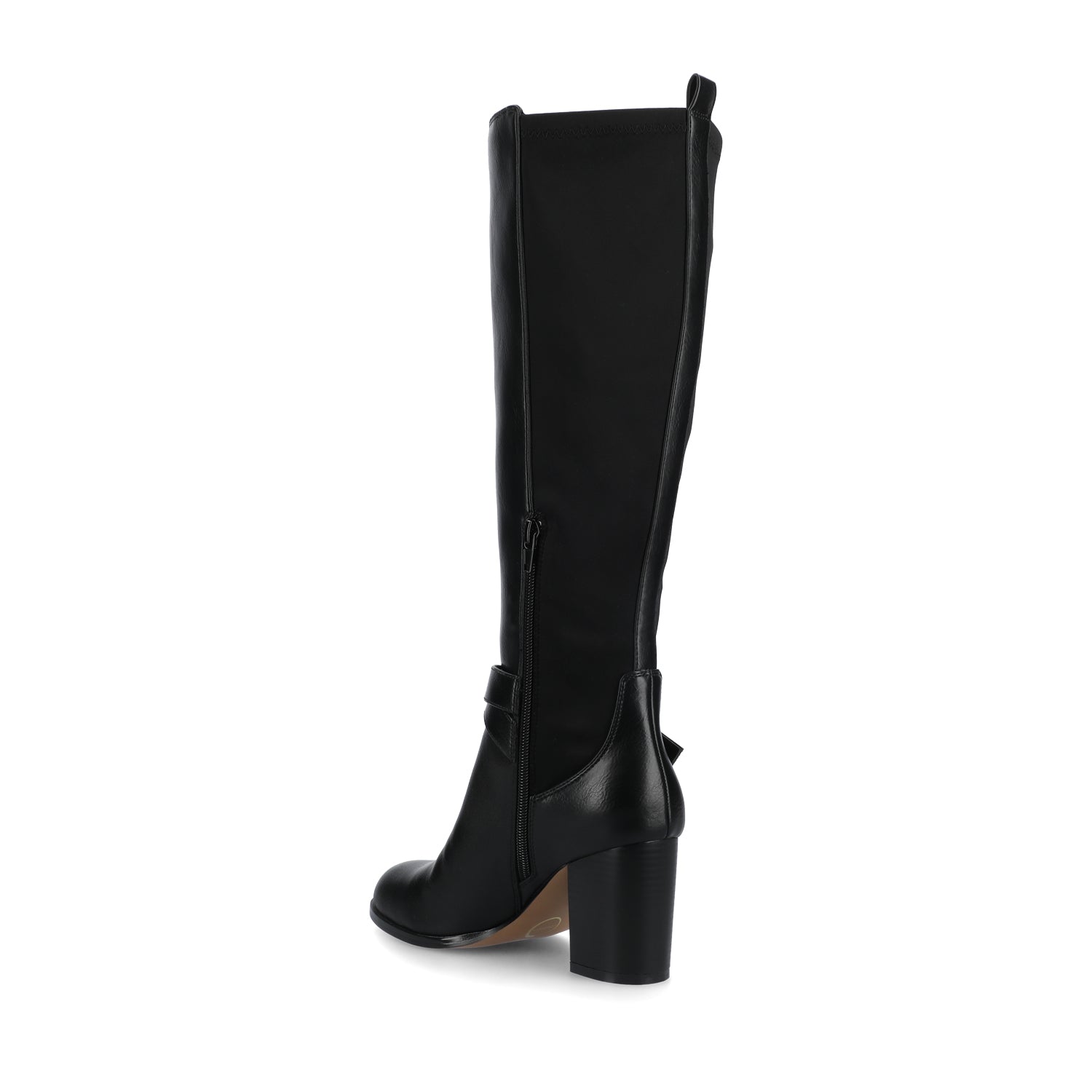 AVALONN KNEE HIGH DRESS BOOTS IN WIDE CALF - Black Suede