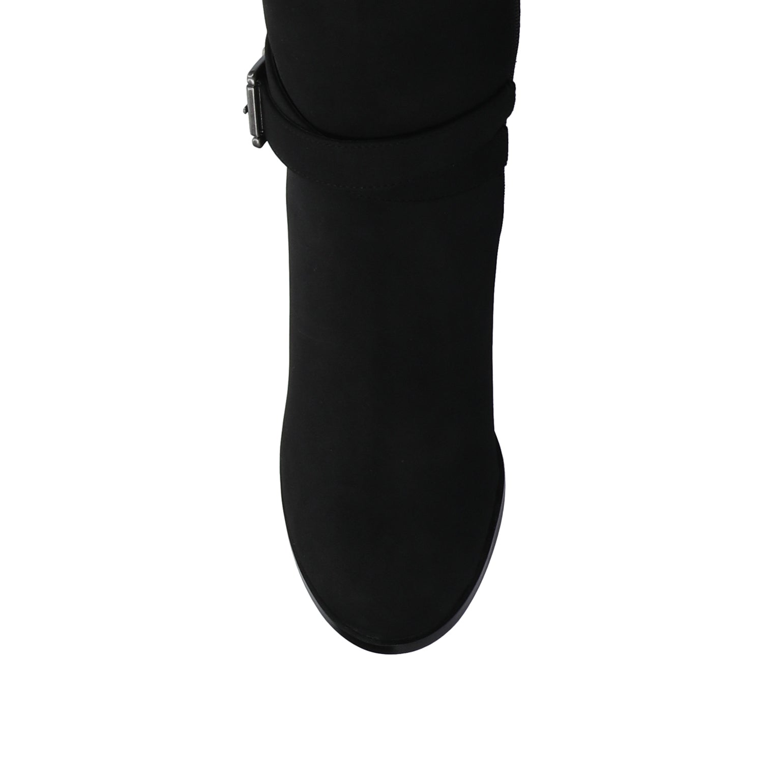 AVALONN KNEE HIGH DRESS BOOTS IN EXTRA WIDE CALF - Black Suede